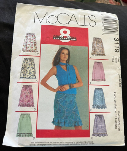 Patron De Jupe Vintage Simplicity 7098 - Années 80 Taille 12 - Neuf Non Découpé