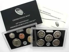 2017-S 225th Anniversary Enhanced Uncirculated Set in Original Government Pac...