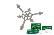 STAR ABSINTHE GRILLE (SPOON) & 10 SUGAR CUBES + FREE SHIPPING !!!