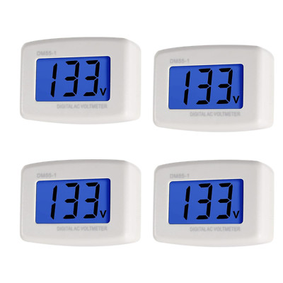 Plug in Volt Meter, 4Pcs Flat US Plug AC 80-300V LCD Digital Voltmeter Voltage T