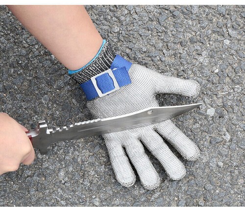 Safety Cut Proof Stab Resistant Glove Stainless Steel Metal Mesh Butcher Gloves - Picture 5 of 7