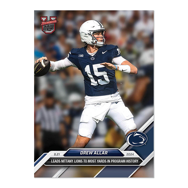 Drew Allar Nittany Penn State 2024 Bowman U Now Football Card 15