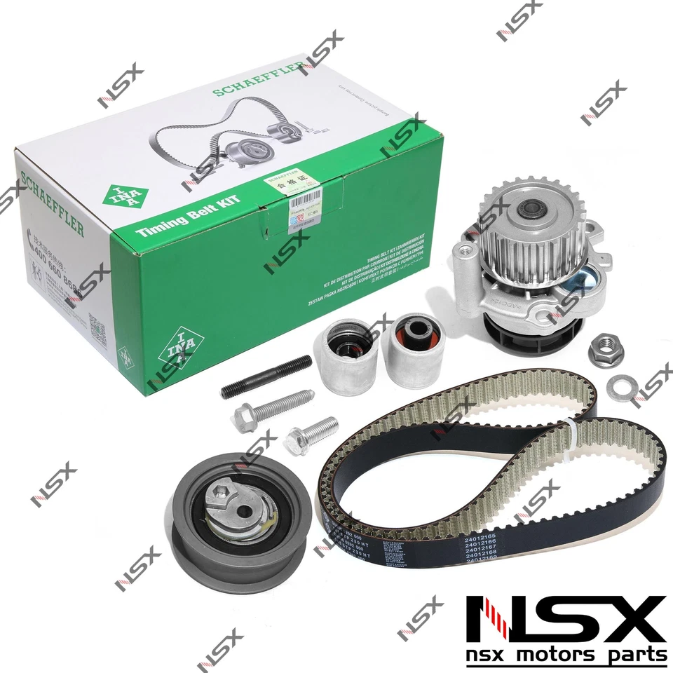 INA Water Pump Timing Belt Tensioner Kit For VW GTI Passat AUDI A4 2.0 FSI BPY Foto 2 de 4