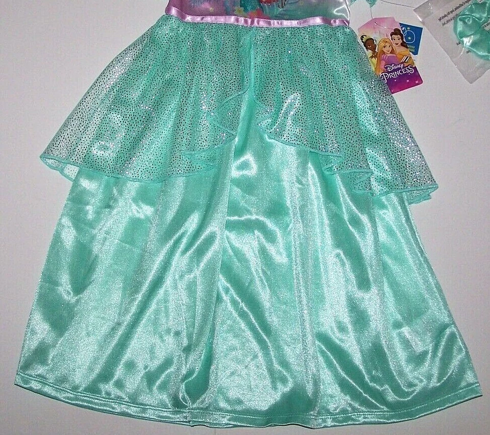Disney Princesa Ariel Sirenita Disfraz Camisón Vestido Pijama Nuevo con Etiquetas Nuevo Niña Foto 3 de 4