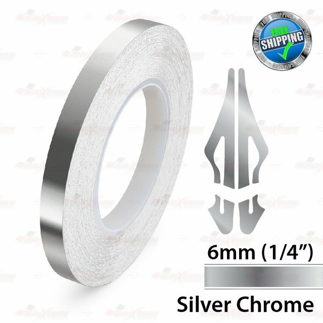 6mm 1/4" PinStriping Stripe Tape Car Styling Decal Vinyl Sticker SILVER
