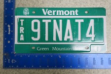 Vermont Vanity License Plate Trailer Trl VT 9TNAT4 - Birth Year 1984 84