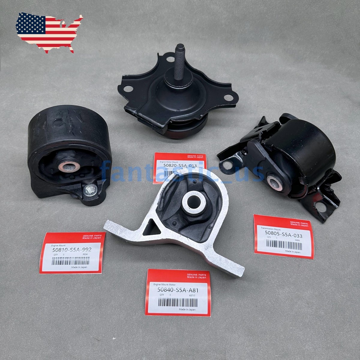 OEM 4PCS Motor Mount For 01-05 Honda Civic 1.7L w/ Auto Trans