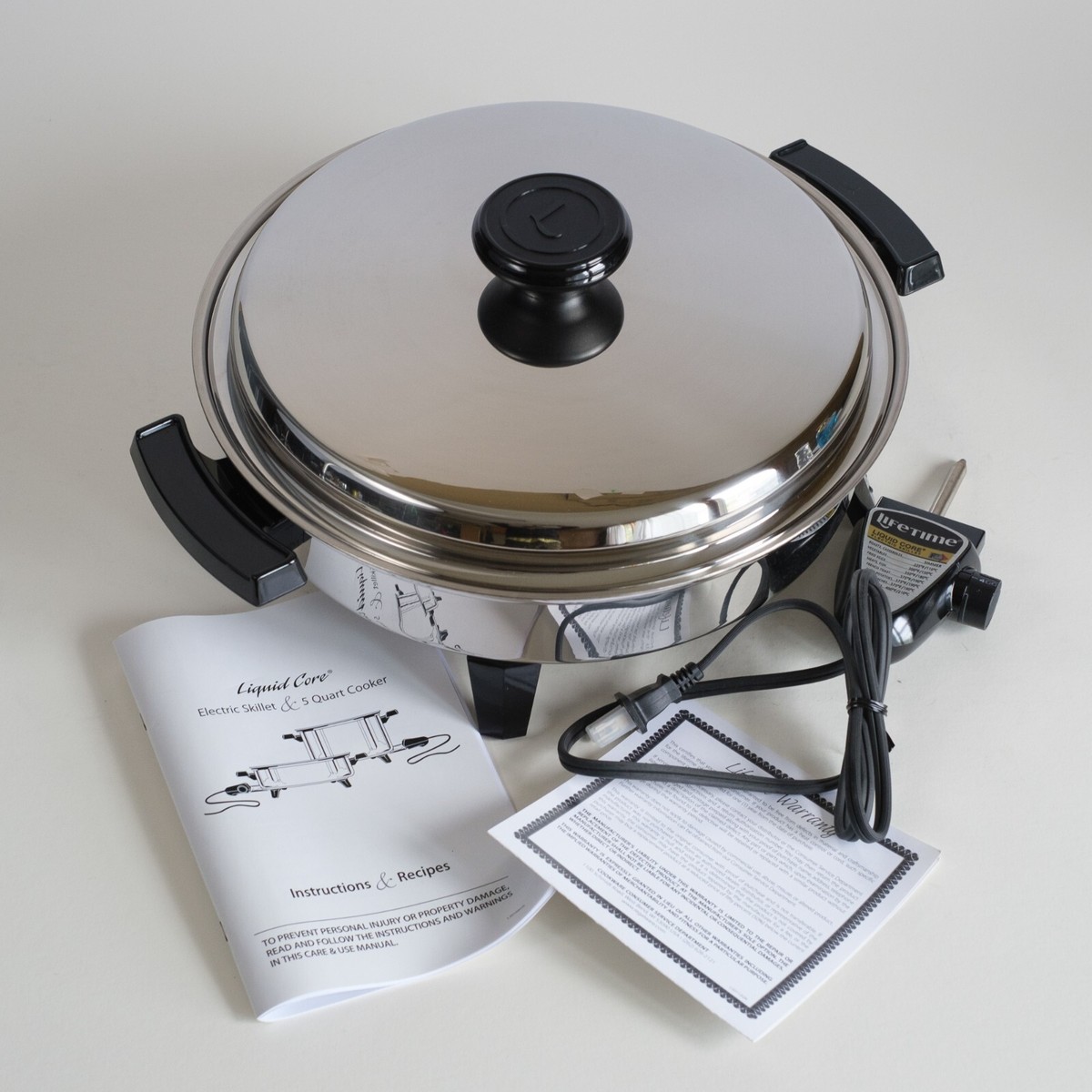LIFETIME COOKWARE Electric Skillet Stainless 12” LT212OCU