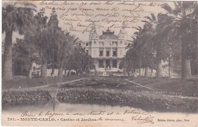 E0792 MONTE CARLO - VIEW OF THE FACADE OF THE CASINO AND ITS GARDEN