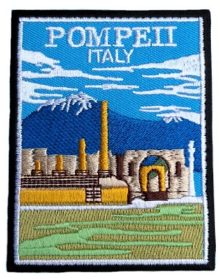 Pompeji Neapel Italien Aufnäher 3,5'' Bügelbild Abzeichen Reise Kampanien Embl...