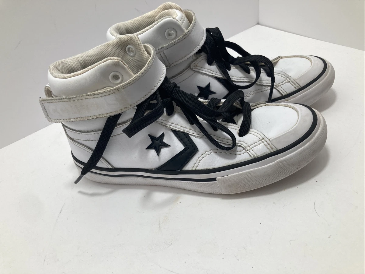 Converse All Star PRO 1 SNEAKER Size & HIGH-TOP Black BLAZE White STRAP | Junior eBay