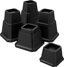 EXTRA HEAVY DUTY Furniture Bed Risers Elevators Adjustable Heights of 8", 5", 3"