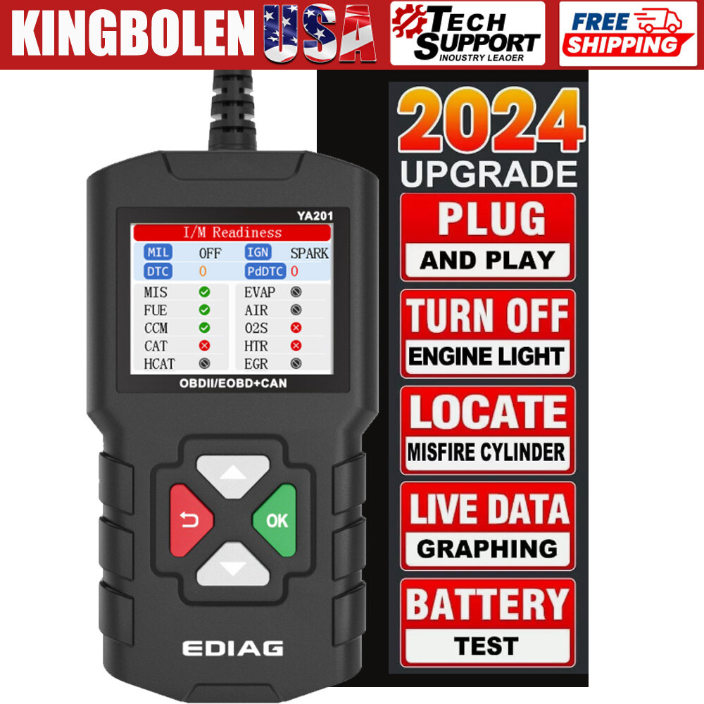 YA201 Auto OBD2 Scanner OBDII Code Reader Check Engine Fault Car Diagnostic Tool-image