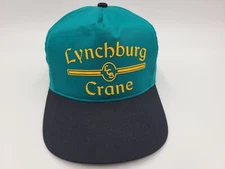 Vintage Lynchburg Crane Service Snapback Hat Cap Roanoke Virginia Men Blue Black
