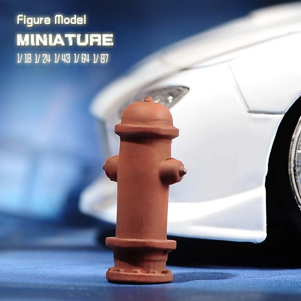 1/24 Scene Props Mini Fire Hydrant Miniature Figures Mini Doll Toy For Cars - Image 4 of 4
