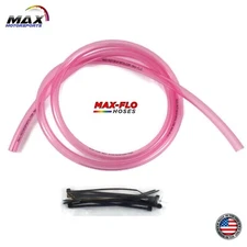 Fuel Line 4'ft x 3/16" ID X 5/16" OD POLYURETHANE Gas Hose Tubing MX CLEAR PINK