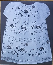 18thc Child's Embroidered Dress, French or Italian, Magic Lantern Glass Slide