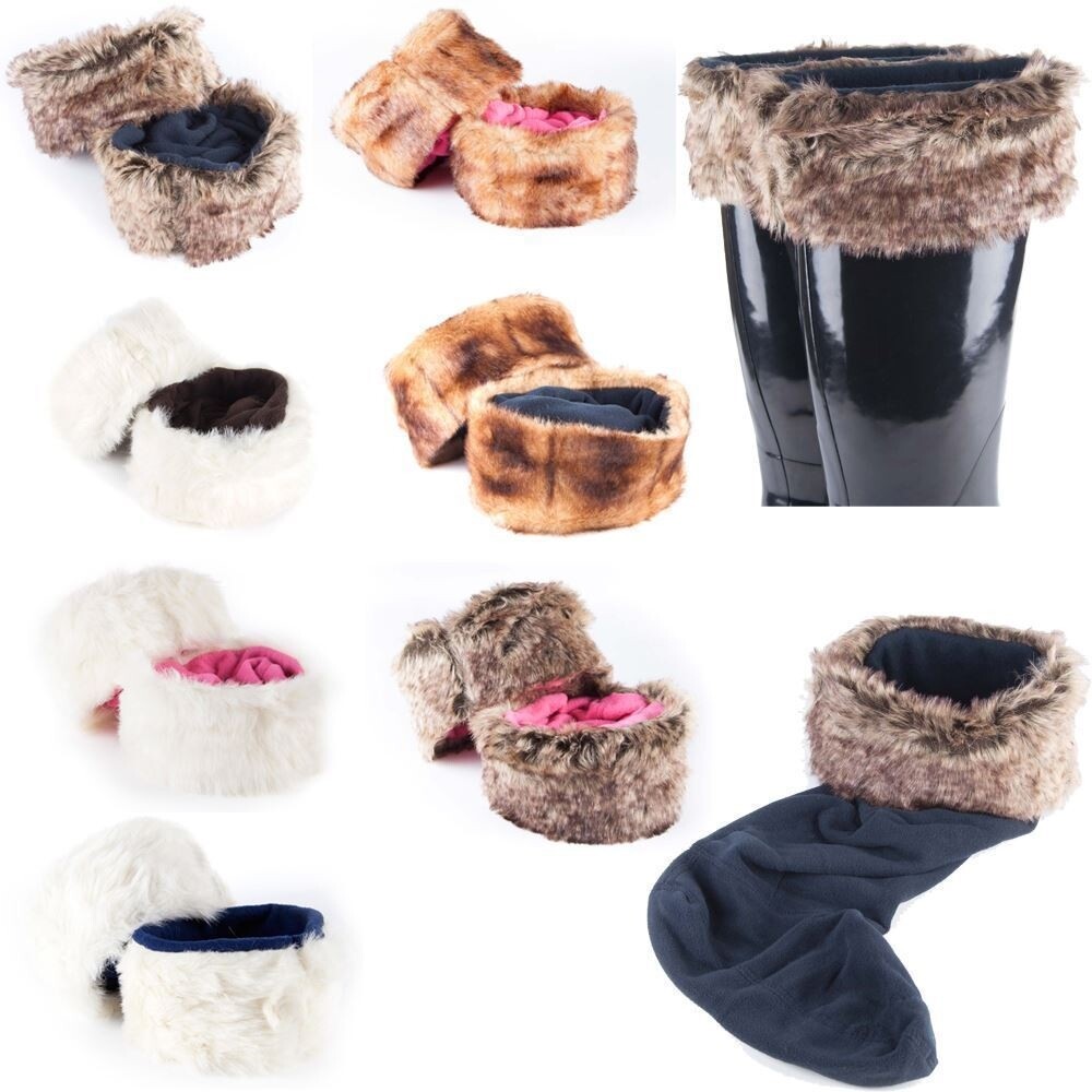 Rydale Faux Fur Boot Liners Welly Socks 