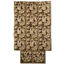 1880s Set 14 Antique American Encaustic Tiling Co Brown Majolica Tile Accent