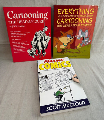 Cartooning Book Lot ~ Making Comics ~ McCloud Scott / Jack Hamm / Hart