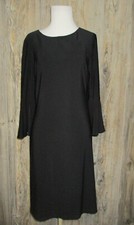 Tommy Hilfiger Womens Black Bell Slv Sheath Dress Sz 6 Corporate Goth Witch Rock