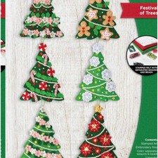 TreeTales Felt Applique Ornament Kit - Create Festive DIY Arts and Crafts with t