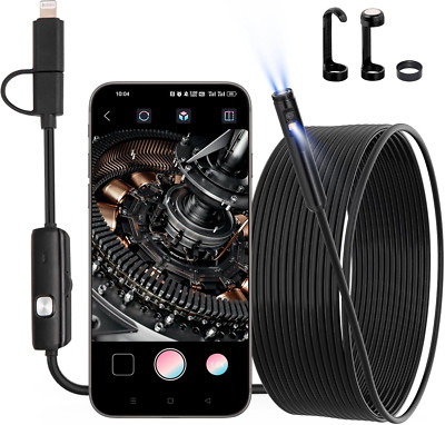 Pipe Inspection Camera Endoscope Video Sewer Drain Cleaner Waterproof Snake USB
