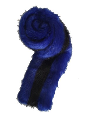 Liujo Sciarpa Collo Pelliccia Donna Blu Elettrico 30