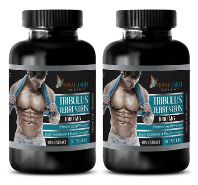 Male Enlargement Pills Tribulus Terrestris Extract 1000mg 2 Bottles 120 Tablets