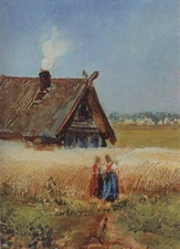 stunning  oil  painting  handpainted on canvas- hut