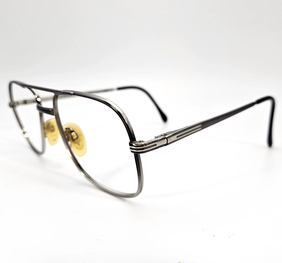 Monturas de gafas ADENSCO Aviator 9204 9243 54-16-135 pistola metal llanta completa de colección Italia Foto 3 de 4