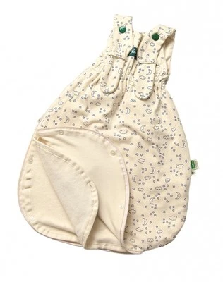 ALLSANA Lotties Schlafsack "Bambini" Skyrider, Baby Schlafsack Bio Baumwolle blau-natur