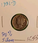 1931-D Mercury Dime — photo from another recent sale
