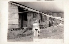 Uruapan Michoacán México Volcán Paricutín 1945 RPPC Foto Postal COPIA