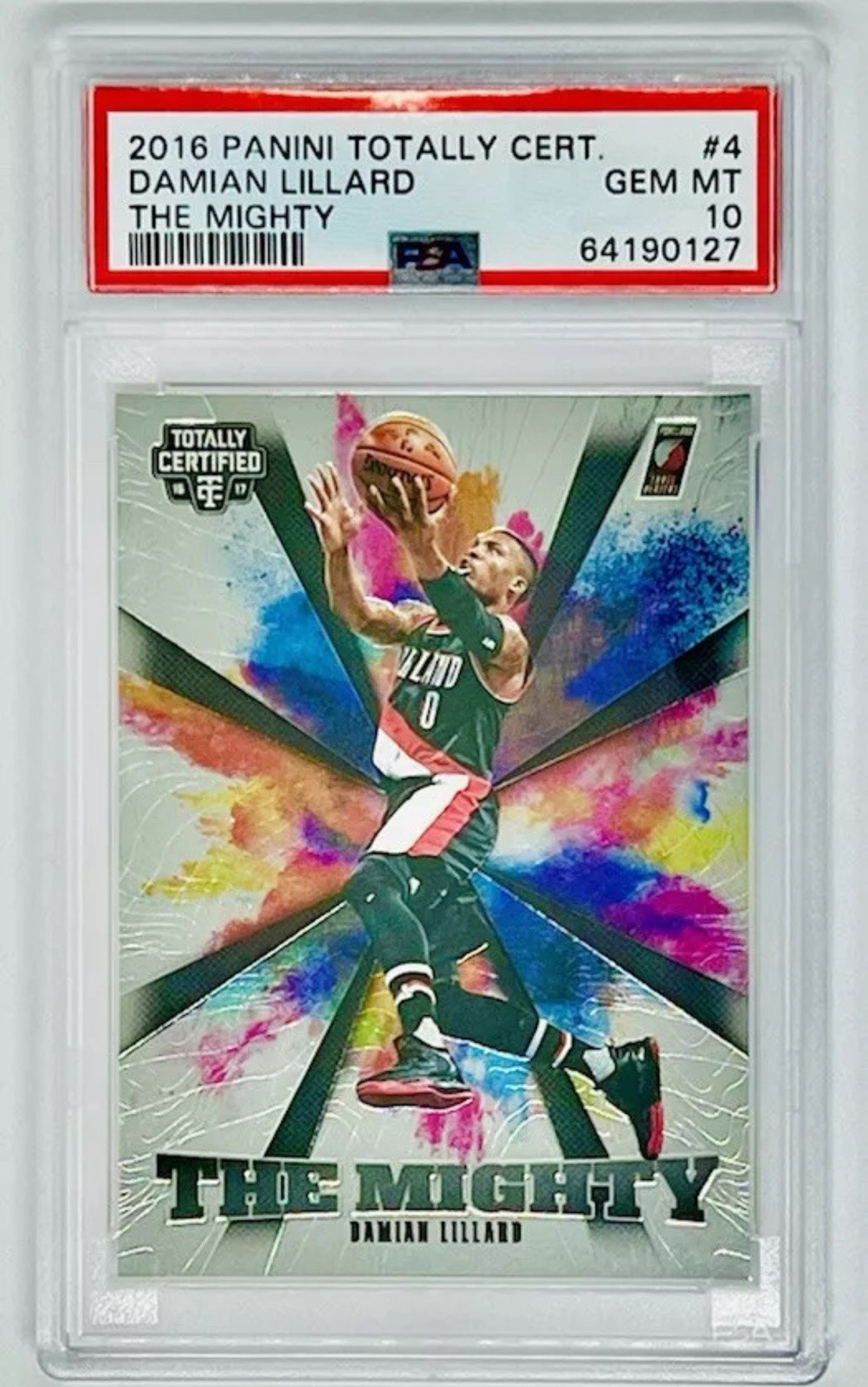 Damian Lillard 2016-17 Panini Totally Certified The Mighty PSA 10 Case Hit