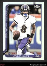 2025 Topps Chrome Refractors #24 Lamar Jackson BALTIMORE RAVENS