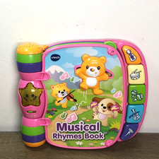 Vtech Musical Rhymes Book Pink Little Boy Blue Old Macdonald Hey Diddle Works 6"