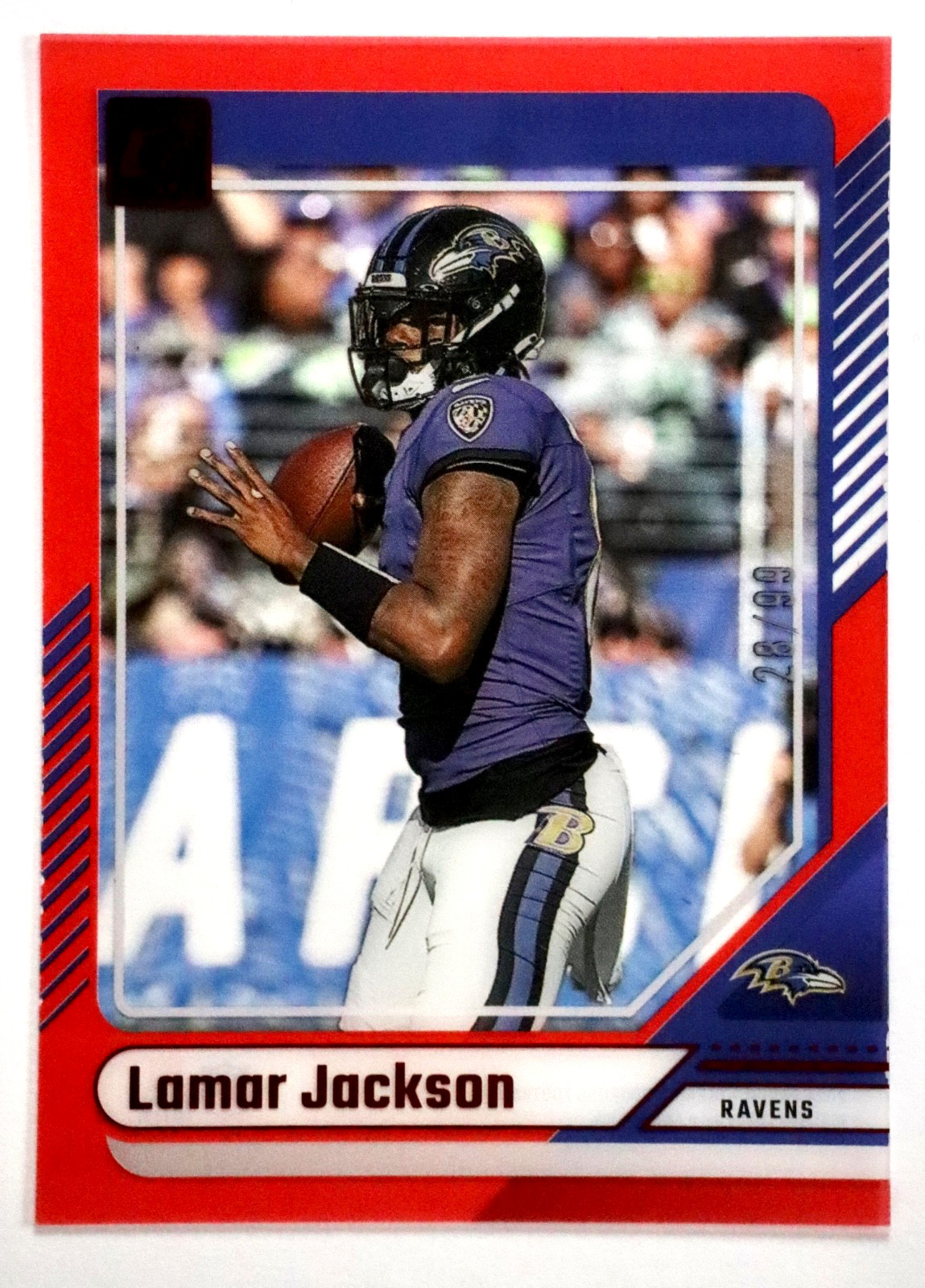 2024 Donruss Threads Lamar Jackson Jersey Patch DTH-LJA Ravens MVP QB SA2