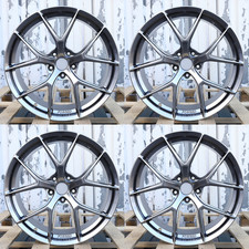 19x9.5 Fir Evo Bbs Hyper Black Style Wheels 5x112 Et35 Cb66.56