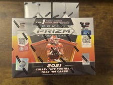 2021 Panini Prizm Draft Picks Collegiate Football Mega Box - LOT OF THREE (3)