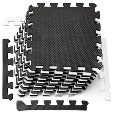 16 Tile Interlocking Foam Mat 12x12 EVA Floor Pads 0.4in Gym Play Exercise Set