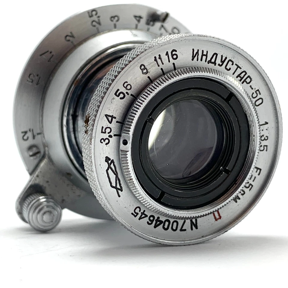 Vintage Soviet Lens Industar-50 50mm f/3.5 LTM mount - Serviced - ( CLA ) 700464 - Image 3 of 4