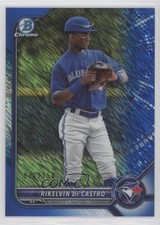 2022 Bowman Chrome Prospects Blue Shimmer Refractor /150 Rikelvin De Castro 0ii1