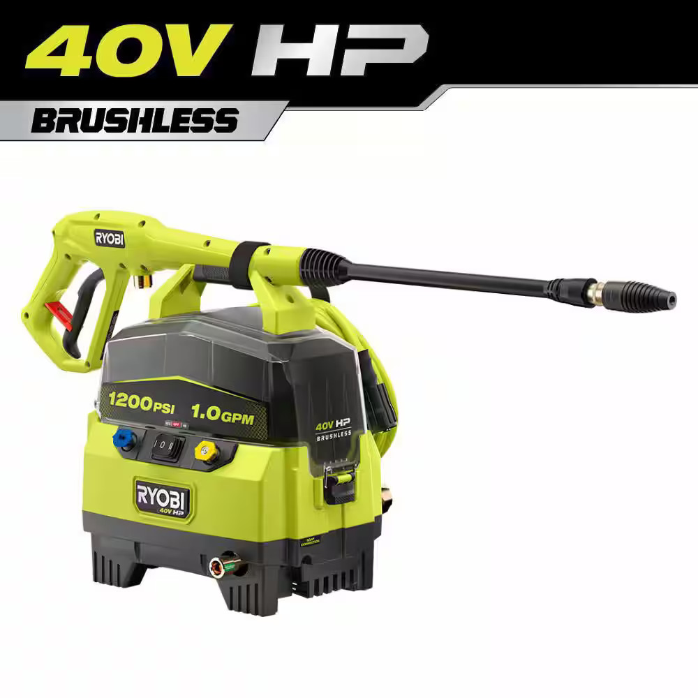 RYOBI 40V 1200 PSI 1.0 GPM Cordless Electric Cold Water Pres