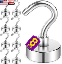 8 Pack Magnetic Hooks for Cruise Cabins 25 LB Magnets Heavy Duty Magnet Hooks fo