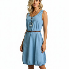 Alife and Kickin Kleid Jeanskleid Optik Gürt...