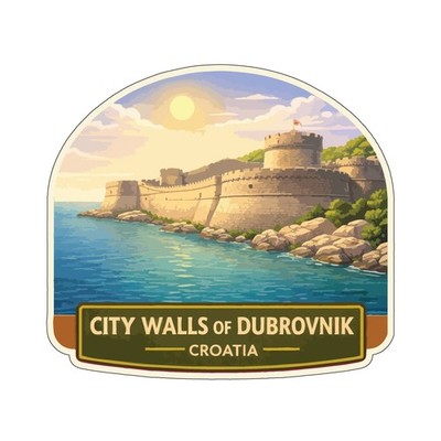 City Walls of Dubrovnik Croatia Sticker Decal Vinyl Die-Cut World Heritage Sites