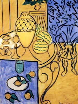 Henri Matisse - Interior, Yellow and Blue - Art Print on Paper or Canvas