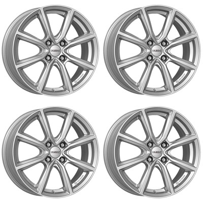 4 Dezent TN silver wheels 7.0Jx18 4x100 for Hyundai Bayon i20 18 Inch rims