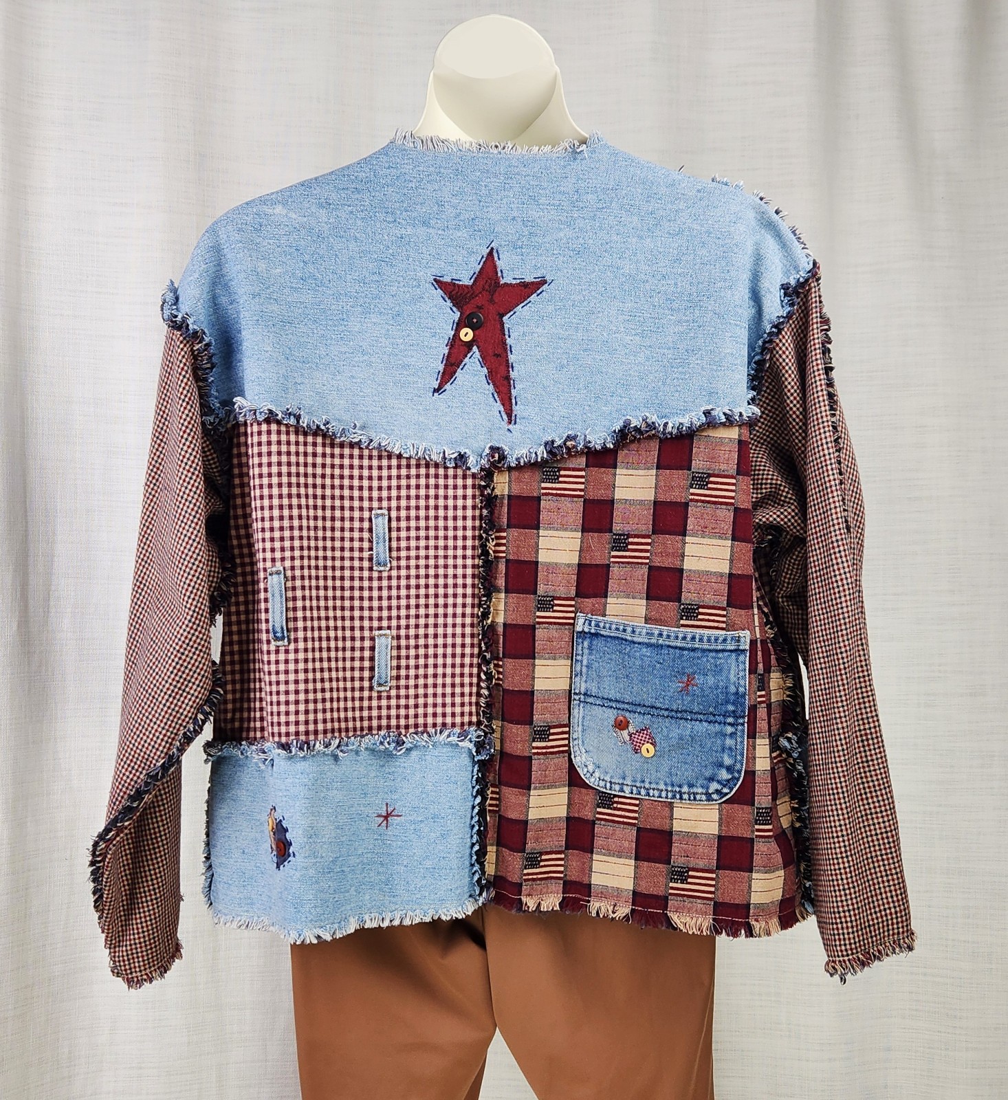 Handmade Patch Work Women's Full Sleeve Jacket Vi… - image 3